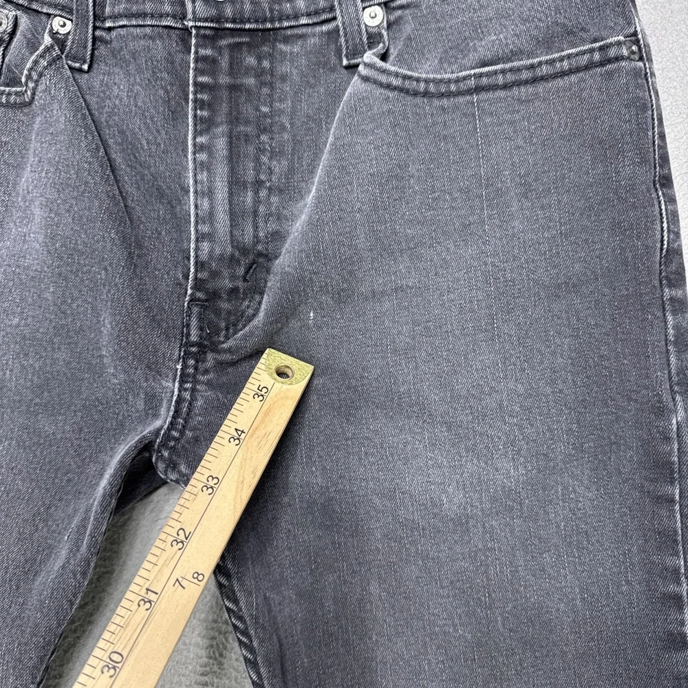 Levis 512 Jeans Mens Sz 32x32 (30x29) Black Slim Distressed Grunge Stretch Denim